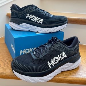 NWT Hoka Bondi 7 in Black / White , brand new in box Hoka One One Running shoes